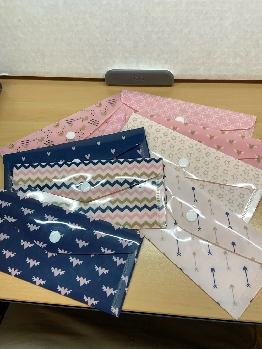 Cash Budget Envelope Set - Pink & Navy Organizing Pouches